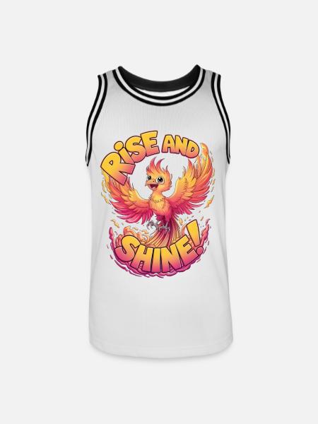 Raus aus den Federn - Männer Basketball-Trikot - Weiß/Schwarz