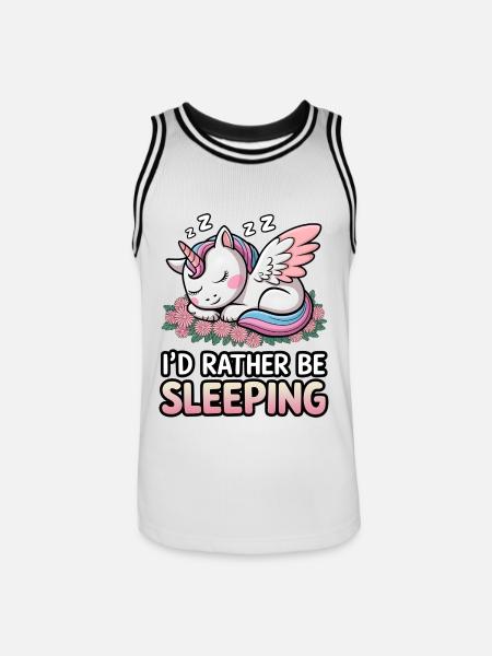 I'd Rather Be Sleeping - Men's Basketball Jersey - white/black