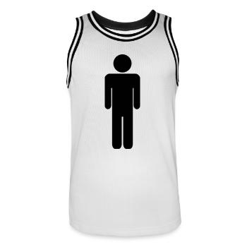 Mann - Männer Basketball-Trikot - Weiß/Schwarz - Vorne - AI Model Male 185 dark (185cm)