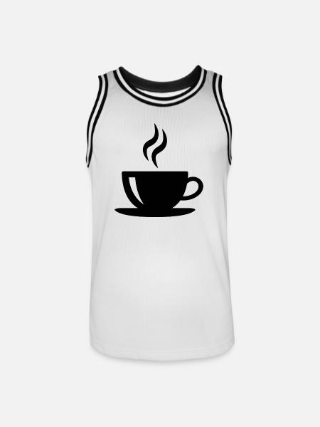 Kaffeetasse - Männer Basketball-Trikot - Weiß/Schwarz