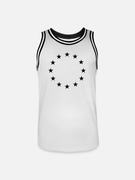 Star Circle Logo - Men's Basketball Jersey - white/black