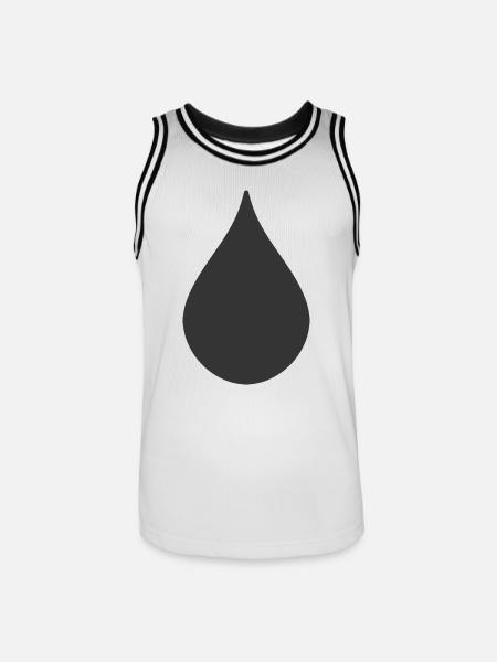 Drop Shape Logo Symbol - Men's Basketball Jersey - white/black