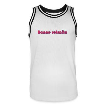 RETRAITE. RETRAITE. RETRAITEE. RETRAITE - Maillot de basket Homme - blanc/noir - Devant - AI Model Male 185 dark (185cm)