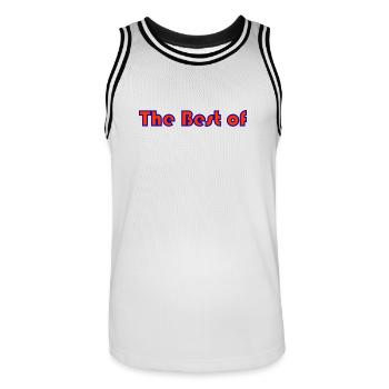MAMA. MUTTERTAG. ALLES GUTE ZUM GEBURTSTAG MAMA. ICH LIEBE DICH - Männer Basketball-Trikot - Weiß/Schwarz - Vorne - AI Model Male 185 dark (185cm)