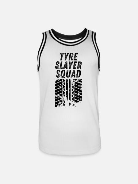 Tyre Slayer Squad - Men's Basketball Jersey - white/black