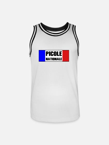 Picole Nationale - Maillot de basket Homme - blanc/noir