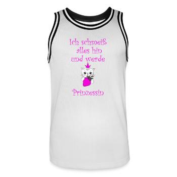 Prinzessin - Männer Basketball-Trikot - Weiß/Schwarz - Vorne - AI Model Male 185 dark (185cm)