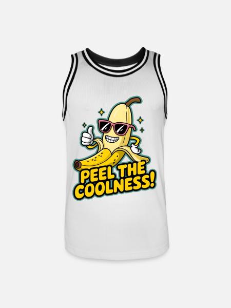 Pelez la fraîcheur ! - Maillot de basket Homme - blanc/noir
