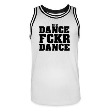 Dance Fckr Dance - Männer Basketball-Trikot - Weiß/Schwarz - Vorne - AI Model Male 185 dark (185cm)