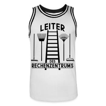 LEITER DES RECHENZENTRUMS - Männer Basketball-Trikot - Weiß/Schwarz - Vorne - AI Model Male 185 dark (185cm)