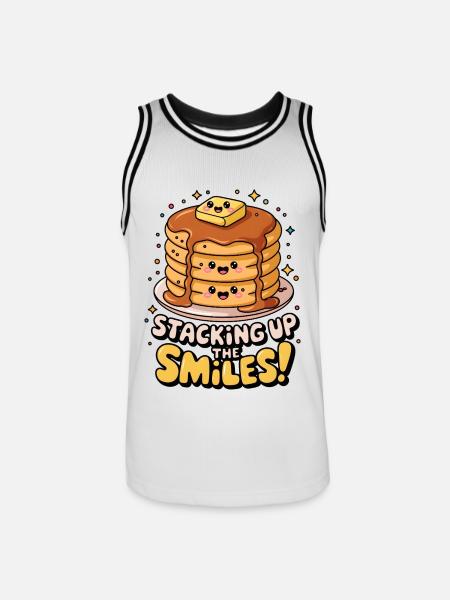 Staking Up The Smiles! - Men's Basketball Jersey - white/black