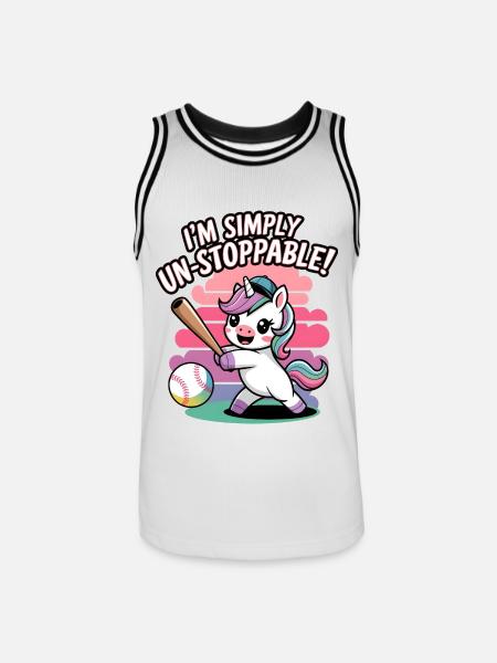I'm Simply Un-stoppable! - Men's Basketball Jersey - white/black