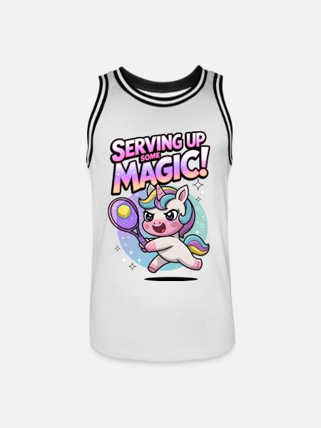 Serving Up Some Magic! - Men's Basketball Jersey - white/black