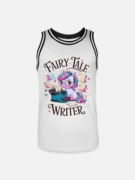 Fairy Tale Writer - Men's Basketball Jersey - white/black