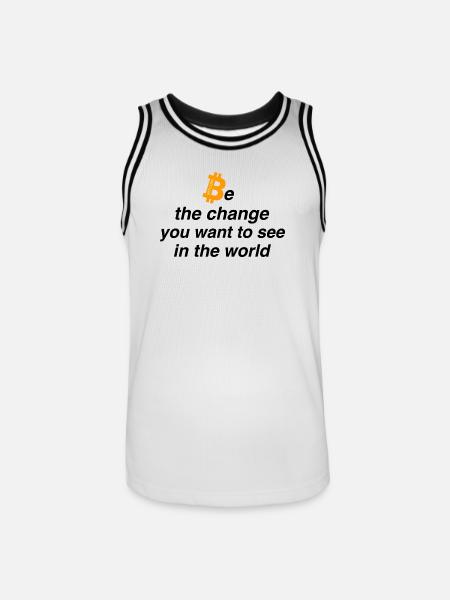 Be the change - Männer Basketball-Trikot - Weiß/Schwarz