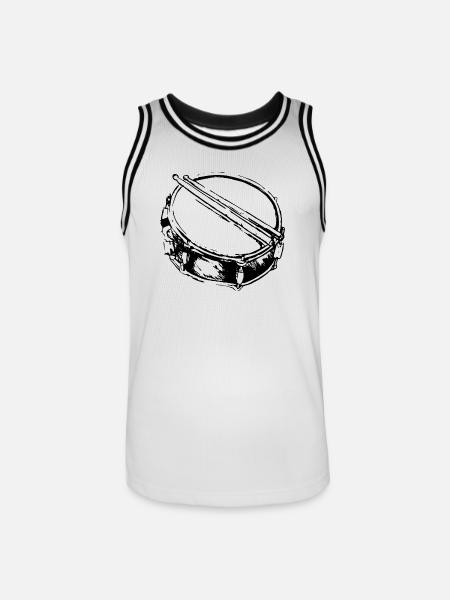 Snare - Drum - Percussion - Music - Men's Basketball Jersey - white/black