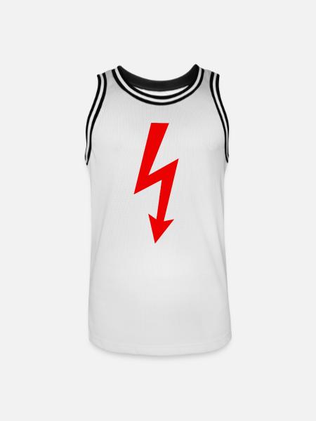Blitz Logo - Männer Basketball-Trikot - Weiß/Schwarz