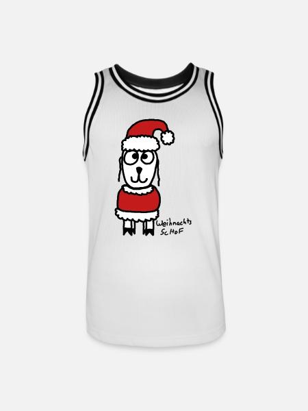 Weihnachts ScHoF - Männer Basketball-Trikot - Weiß/Schwarz