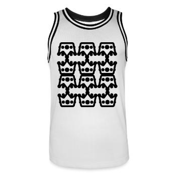 lampe-Type- design - Maillot de basket Homme - blanc/noir - Devant - AI Model Male 185 dark (185cm)
