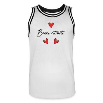 RETRAITE. RETRAITE. RETRAITEE. BONNE RETRAITE - Maillot de basket Homme - blanc/noir - Devant - AI Model Male 185 dark (185cm)