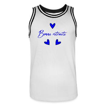 RETRAITE. RETRAITE. RETRAITEE. BONNE RETRAITE - Maillot de basket Homme - blanc/noir - Devant - AI Model Male 185 dark (185cm)