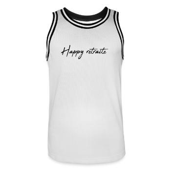 RETRAITE. RETRAITE. RETRAITEE. RETRAITE - Maillot de basket Homme - blanc/noir - Devant - AI Model Male 185 dark (185cm)