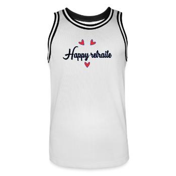 RETRAITE. RETRAITE. RETRAITEE. BONNE RETRAITE - Maillot de basket Homme - blanc/noir - Devant - AI Model Male 185 dark (185cm)
