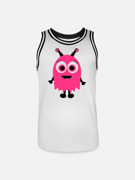 Monster - Männer Basketball-Trikot - Weiß/Schwarz