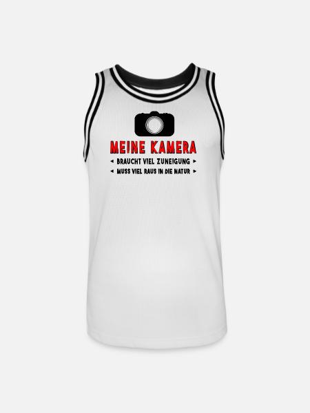 Kamera fotografieren - Männer Basketball-Trikot - Weiß/Schwarz