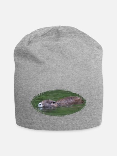 Nutria Biber Biberratte Wasserratte - Jersey-Beanie - Grau meliert