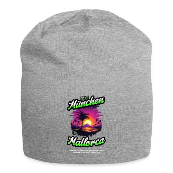 From München to Mallorca - Green Text Edition - Jersey-Beanie - Grau meliert - Vorne