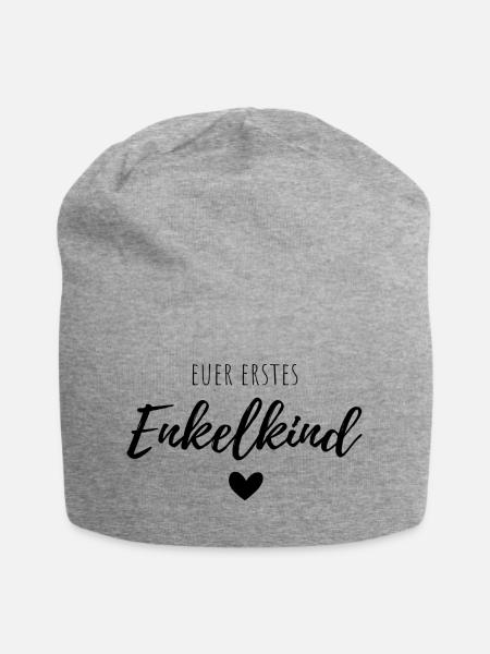 Euer erstes Enkelkind - Jersey-Beanie - Grau meliert