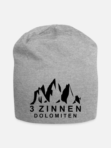 3 Zinnen Dolomiten - Jersey-Beanie - Grau meliert
