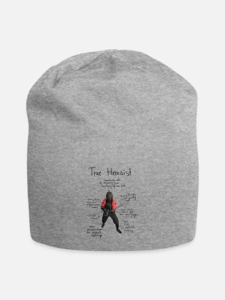 Ein echter Schwertkämpfer. HEMA. Schwertkampf. - Jersey-Beanie - Grau meliert