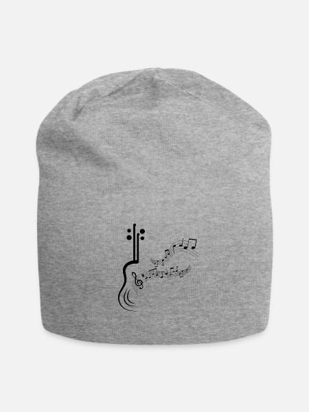 Musique Musique musiciens Clé de partition - Bonnet en jersey - gris chiné
