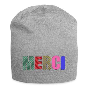 Vielen Dank - Jersey-Beanie - Grau meliert - Vorne