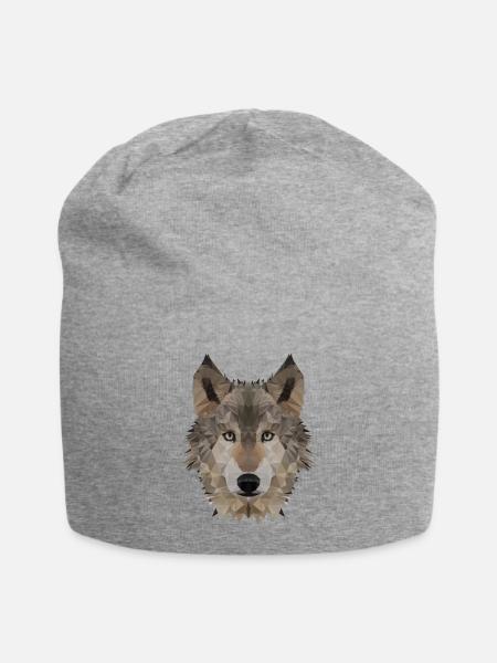 Wolf - Jersey-Beanie - Grau meliert