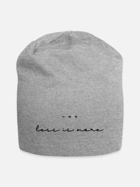 Less is more. - Jersey-Beanie - Grau meliert
