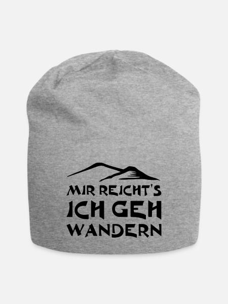 Mir reicht's ich gehe wandern - Jersey-Beanie - Grau meliert