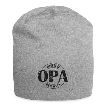 Bester Opa der Welt - Jersey-Beanie - Grau meliert - Vorne