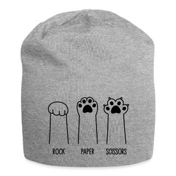 Rock Paper Scissors - Jersey Beanie - heather grey - Front