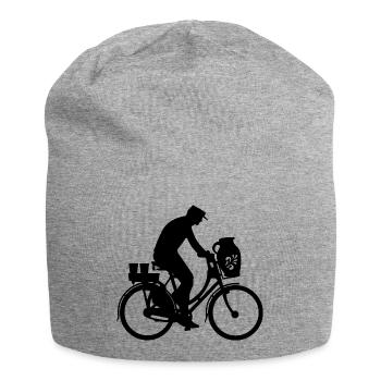 Fahrrad & Bembel in Frankfurt (Mann) - Jersey-Beanie - Grau meliert - Vorne