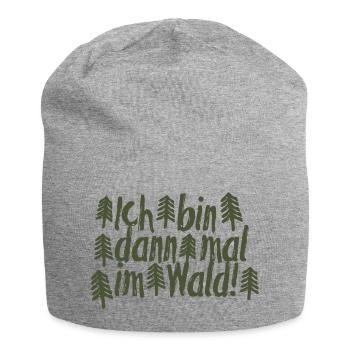 Ich bin dann mal im Wald – Bushcraft & Survival - Jersey-Beanie - Grau meliert - Vorne
