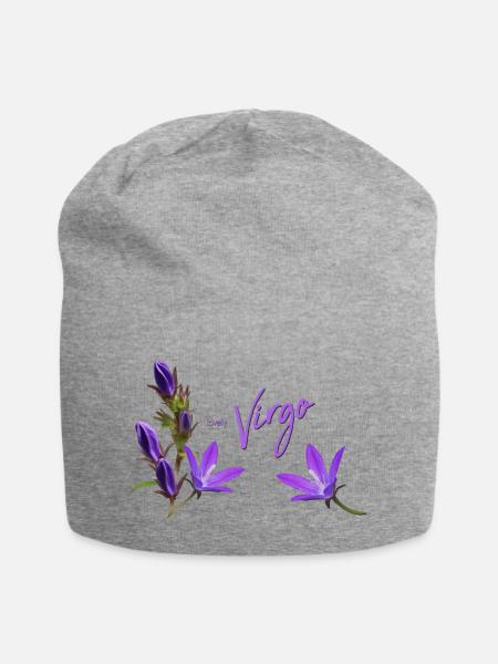 Jungfrau Sternzeichen Jungfrau Glockenblume - Jersey-Beanie - Grau meliert