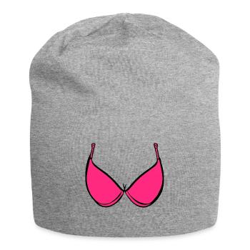 Brüste BH Rosa - Jersey-Beanie - Grau meliert - Vorne