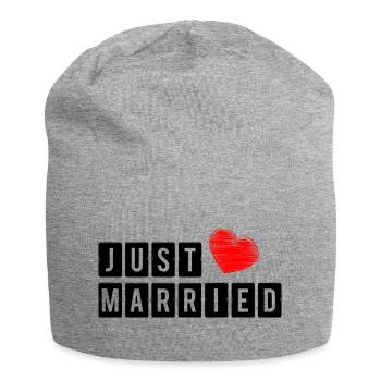 FRISCH VERHEIRATET. ICH LIEBE DICH. ICH LIEBE DICH. LIEBE. LIEBE. - Jersey-Beanie - Grau meliert - Vorne