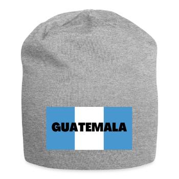 Guatemala in guatemaltekischen Flaggenfarben - Jersey-Beanie - Grau meliert - Vorne