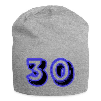 30. 30 JAHRE. 30-JÄHRIGES JUBILÄUM. 30-JÄHRIGES JUBILÄUM. - Jersey-Beanie - Grau meliert - Vorne