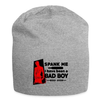 Spank me, I have been a Bad Boy - Frecher Teufel - Jersey-Beanie - Grau meliert - Vorne