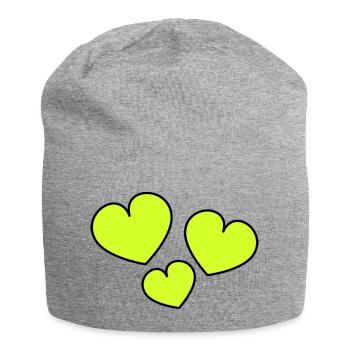 ICH LIEBE DICH. ICH LIEBE DICH. LIEBE. LIEBE. HERZ - Jersey-Beanie - Grau meliert - Vorne